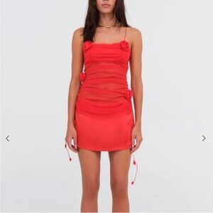 For Love and Lemons Angela Chiffon Mini Dress